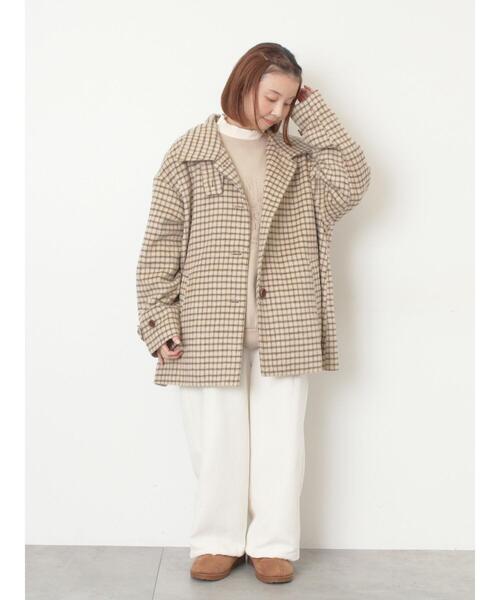 セール】シャギーチェックコート（その他アウター）｜Samansa Mos2