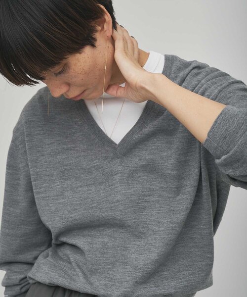 GEMINI】ハイゲージVネックニットプルオーバー（ニット/セーター