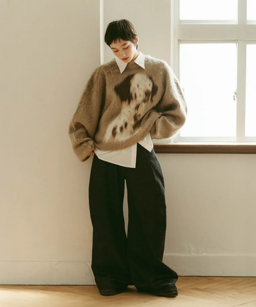 dalmatian shaggy knit(unisex)（ニット/セーター）｜Knuth Marf
