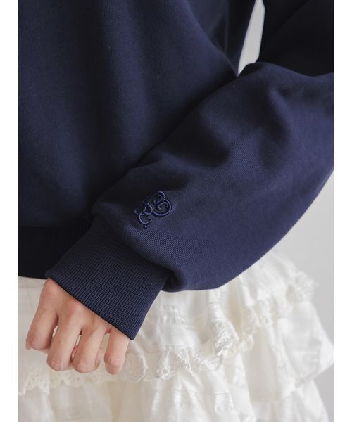 セール】【USAGI ONLINE/ZOZOTOWN限定】ビジュー衿スウェット