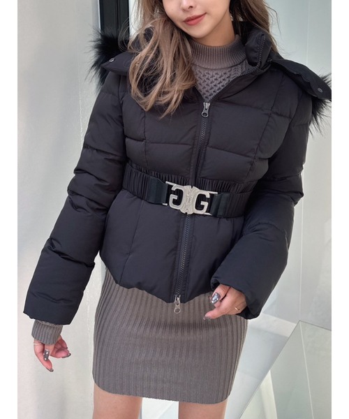 GYDA（ジェイダ）の「SymmetryGYDAベルト付きショートダウンコート