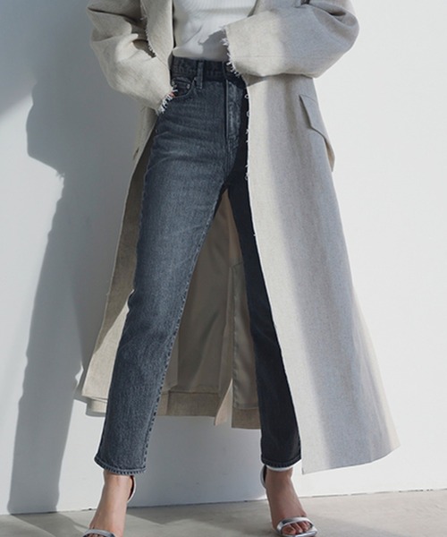 Slim straight denim/スリムストレートデニム（デニムパンツ）｜anuans