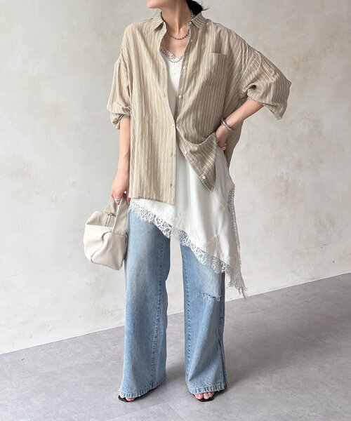 アシメレースキャミ（キャミソール）｜DouDou（ドゥドゥ）の