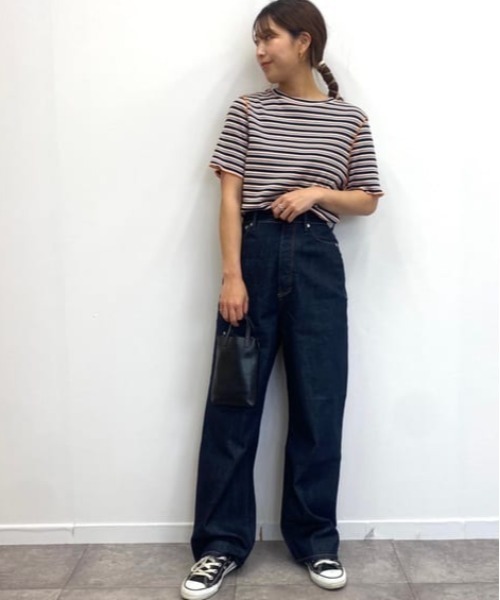 セール】[YANUK/ヤヌーク] JOAN ハイウエストワイドデニム（ワン