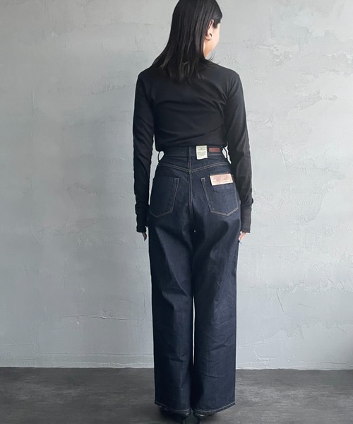 セール】[YANUK/ヤヌーク] JOAN ハイウエストワイドデニム（ワン