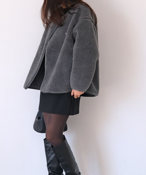 セール】ボアミドルブルゾン（ブルゾン）｜AKTE（アクテ）の