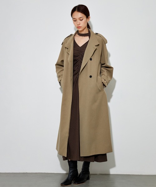 セール/ブランド古着】SUWDEE｜スーディーのトレンチコート（ベージュ