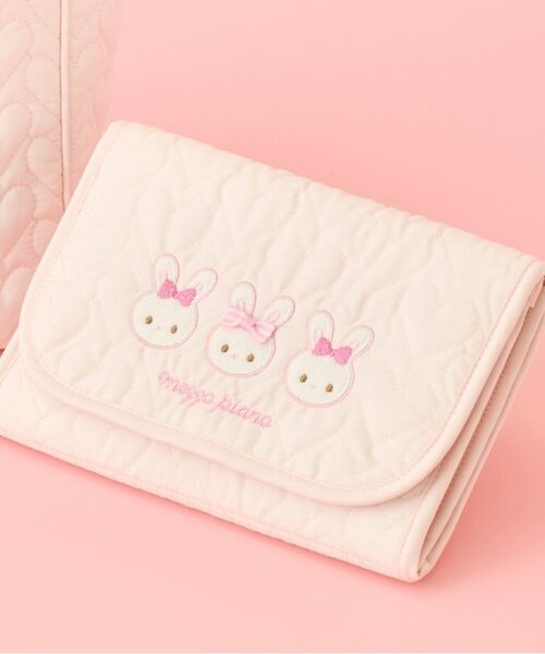 メゾピアノママ】ウサギアップリケ母子手帳マルチケース（母子手帳