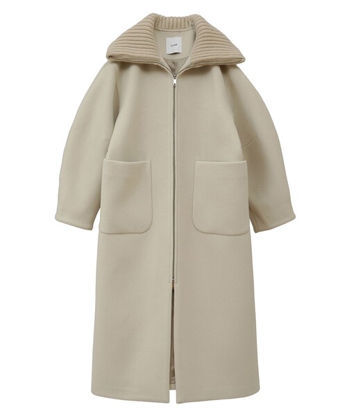 CLANE（クラネ）の「【CLANE/クラネ】RIB COLLAR WOOL LONG COAT