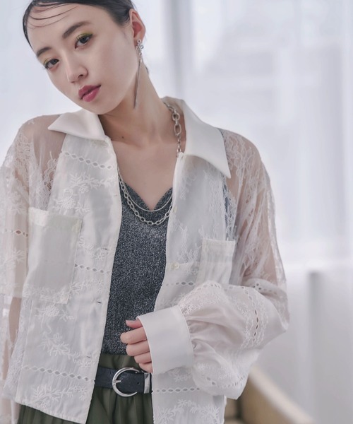 パッチワークレースシャツ(HARE)（シャツ/ブラウス）｜HARE（ハレ）の