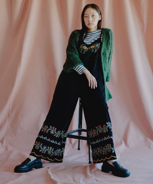 Freada（フリーダ）の「インドベロア刺繍サロペット（サロペット