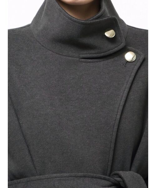 ウールジャージスタンドカラーコート（チェスターコート）｜LAGUNAMOON