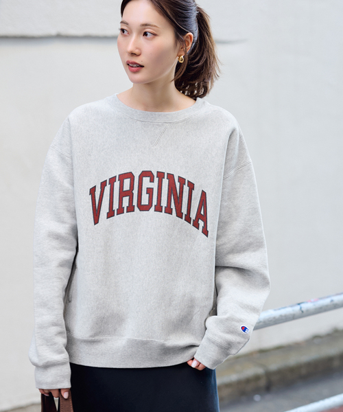 Champion 別注リバースウィーブ ロゴスウェットポケットプルオーバー