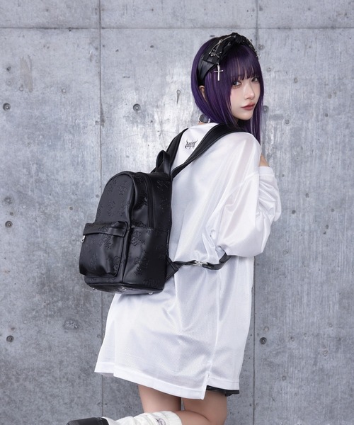 Amilige（アミリージュ）の「DARK ANGEL BEAR型押しスタッズリュック