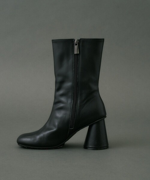 セール】Cone Heel Round Boots｜美脚見え/細見え/歩きやすい/春服