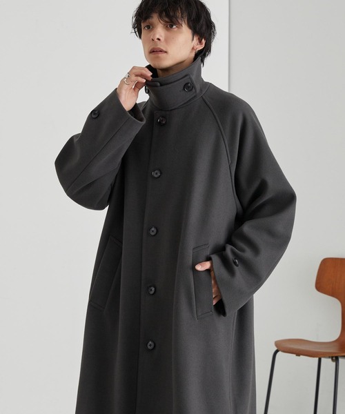 O project【M】リネン 麻 フーデットコート オーバーサイズ ブラック オールウェザーモッズコート《All Weather-Tex》 (7442721-06