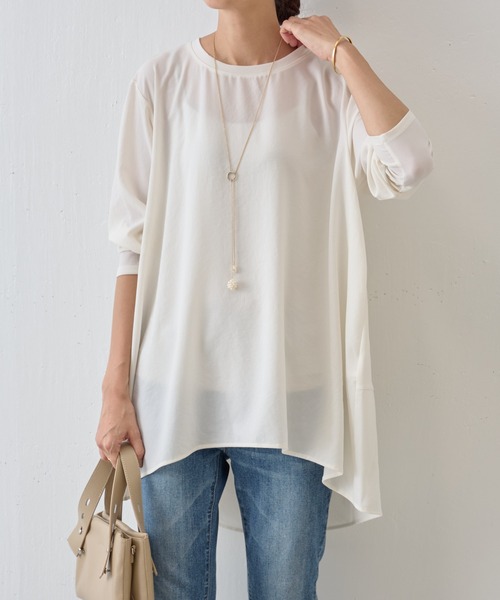 後ろドレープTブラウス（Tシャツ/カットソー）｜BEARDSLEY（ビアズリー