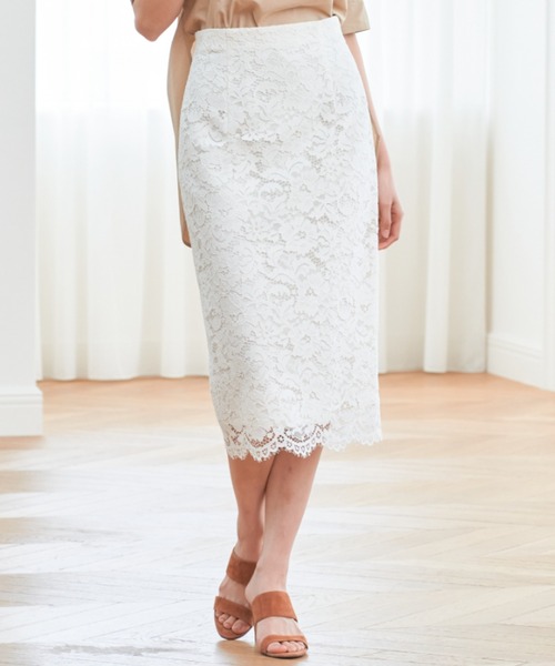 ANAYI（アナイ）の「フラワーラッセルレースタイトスカート（スカート