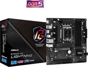 ASRock B760M PG Lightning LGA 1700 Intel B760 Micro ATX DDR5 4