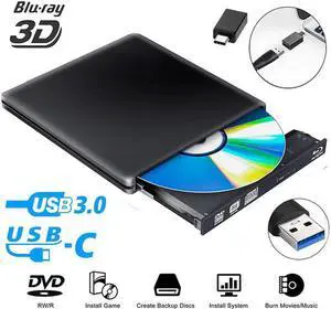 External DVD CD Blu-ray Drive USB3.0/USB-C BD 3D Blu-ray Player