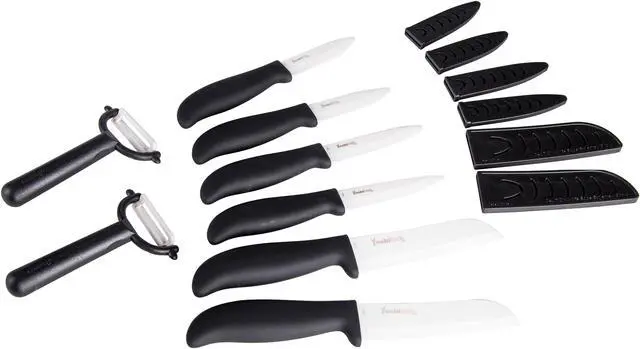 Yoshi YoshiDLX Blade 8 Piece Ceramic Knife Set - Newegg.com