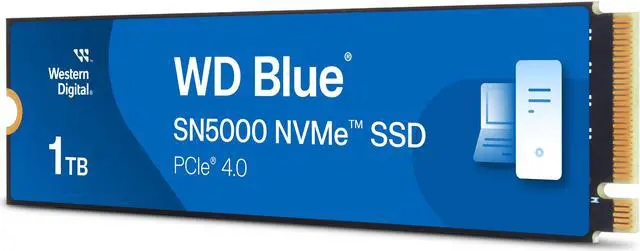 Western Digital 1TB WD Blue SN5000 NVMe SSD, PCIe Gen 4.0, up to