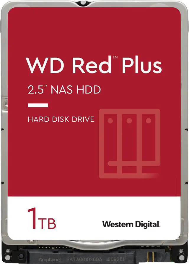 WD Red Plus 1TB NAS Hard Disk Drive 5400 RPM 2.5
