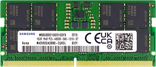 Samsung 32GB PC5-38400 DDR5 4800 MHz SODIMM Laptop Memory RAM