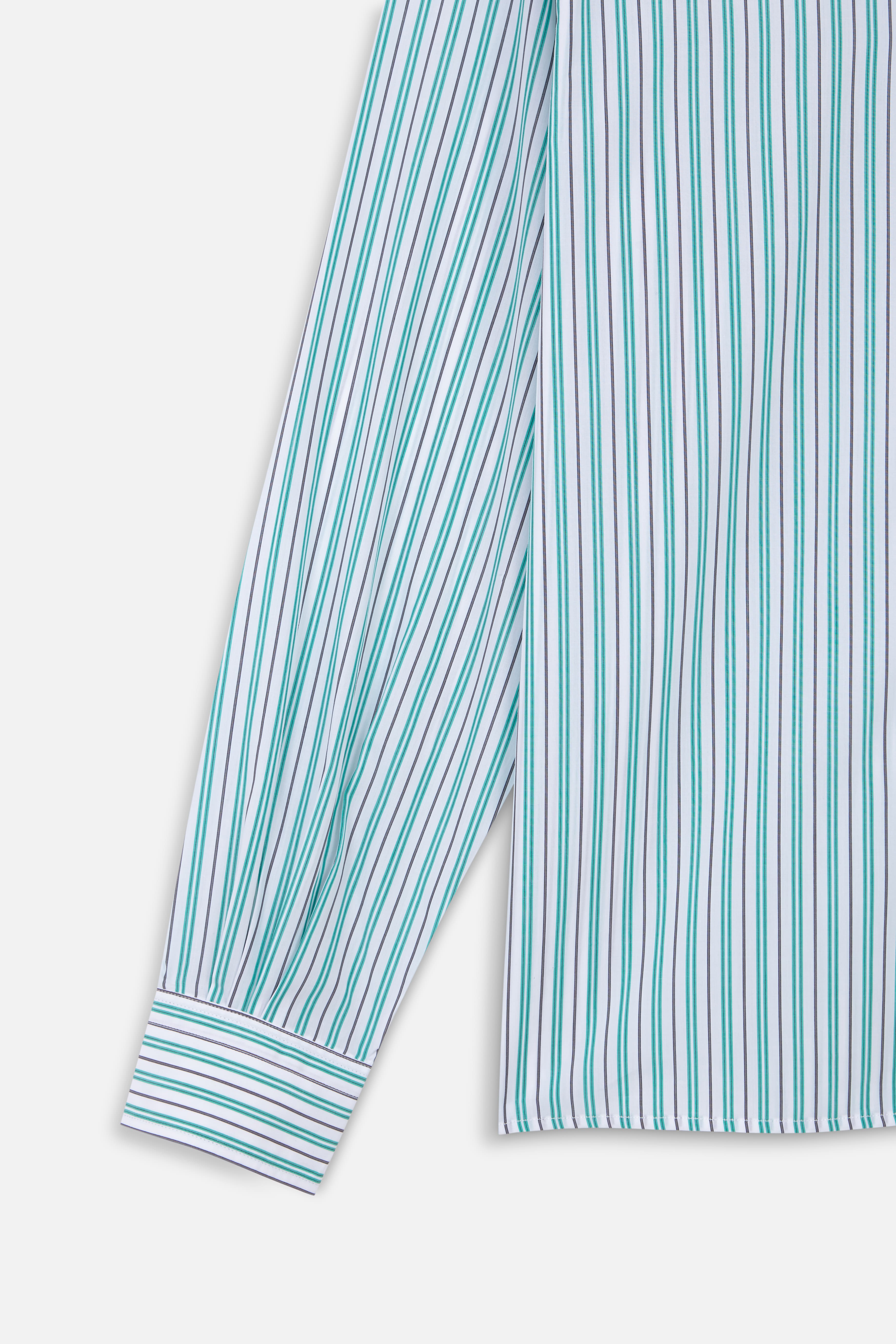 white green/grey stripes camisa shirt – Camisas Manolo