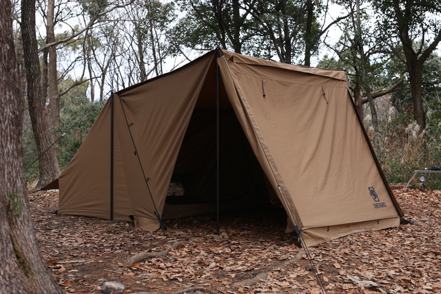 OneTigris×ナチュラム フロントウォール付きの「スーパーシェルターTC