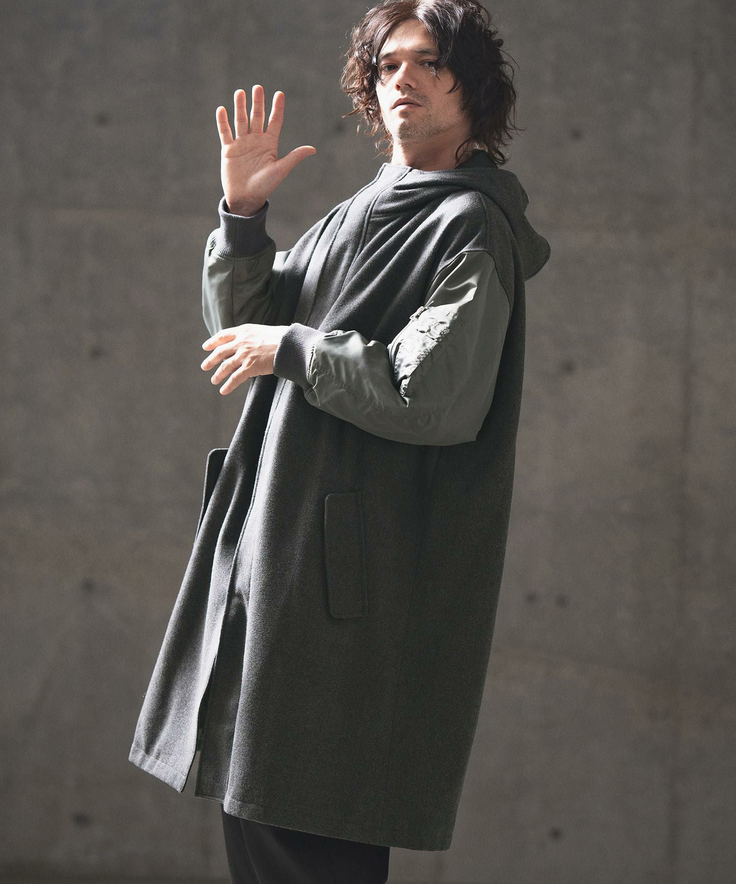 50%OFF【GLIMCLAP(グリムクラップ)】Faux fur buttonless hooded coat