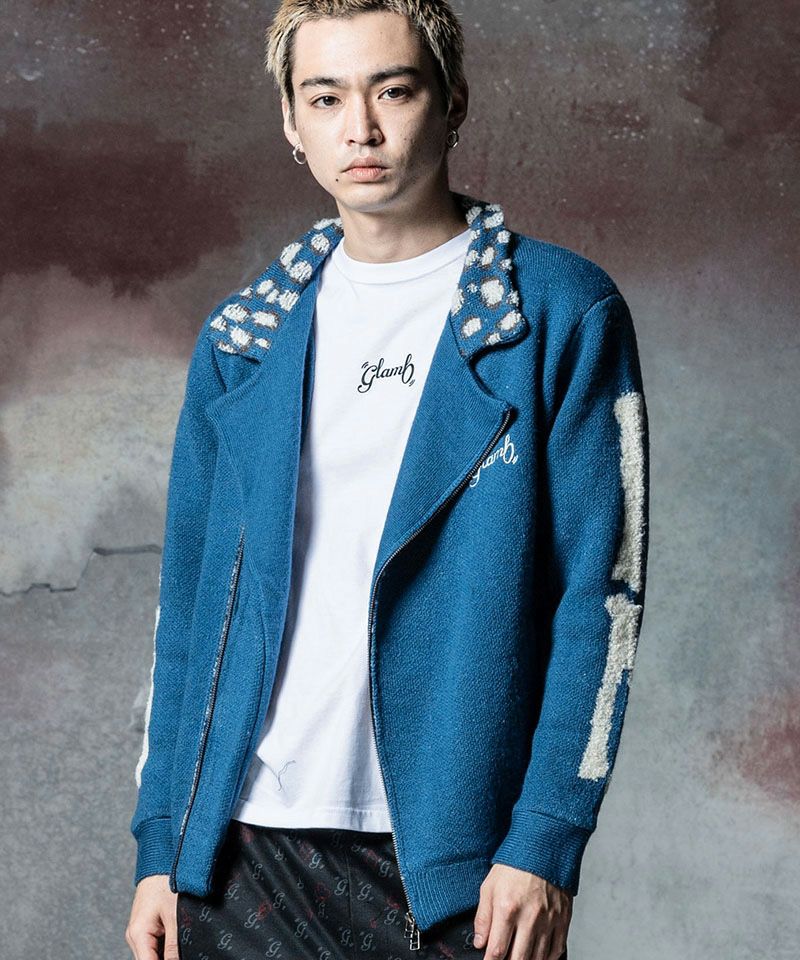 20%OFF【glamb(グラム)】Knit Riders Jacket ニットライダース