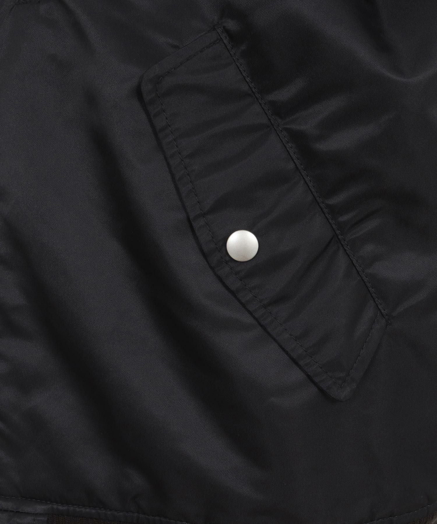 CAMBIO(カンビオ)】ナイロンツイル×レザーMA-1ジャケット | CAMBIO