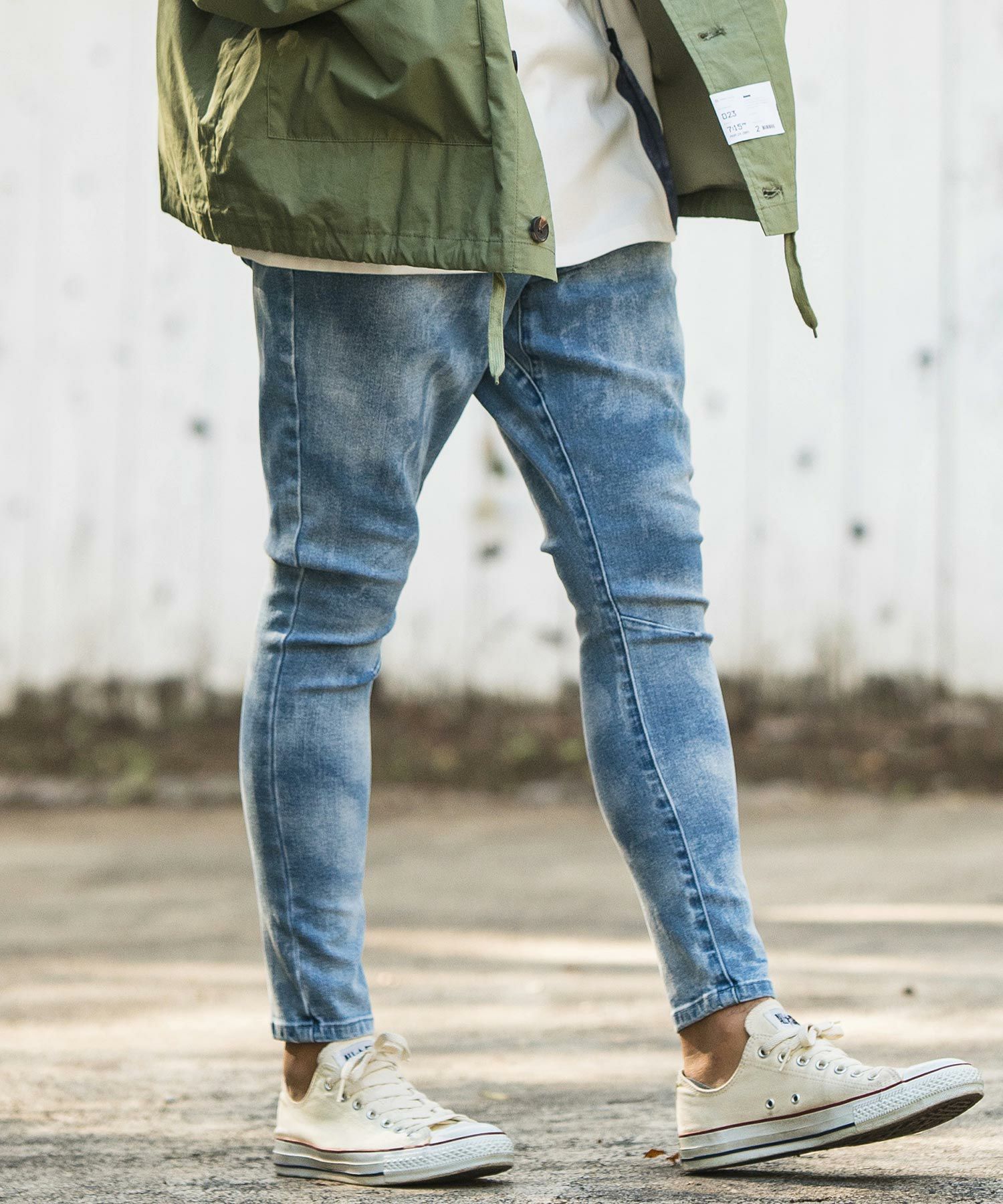 CAMBIO(カンビオ)】Random Bleach Denim Jodhpurs Pants デニムパンツ