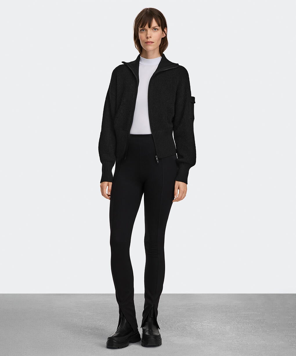 ハイブリッジ キルテッド ニット フーディー ブラックレーベル(6800LB