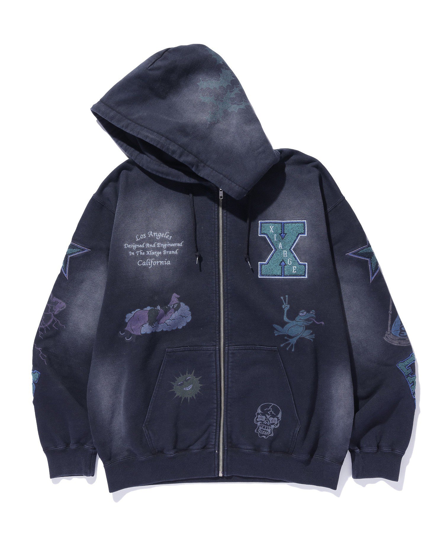 MULTI LOGO ZIP UP HOODED SWEATSHIRT – calif（カリフ）公式サイト