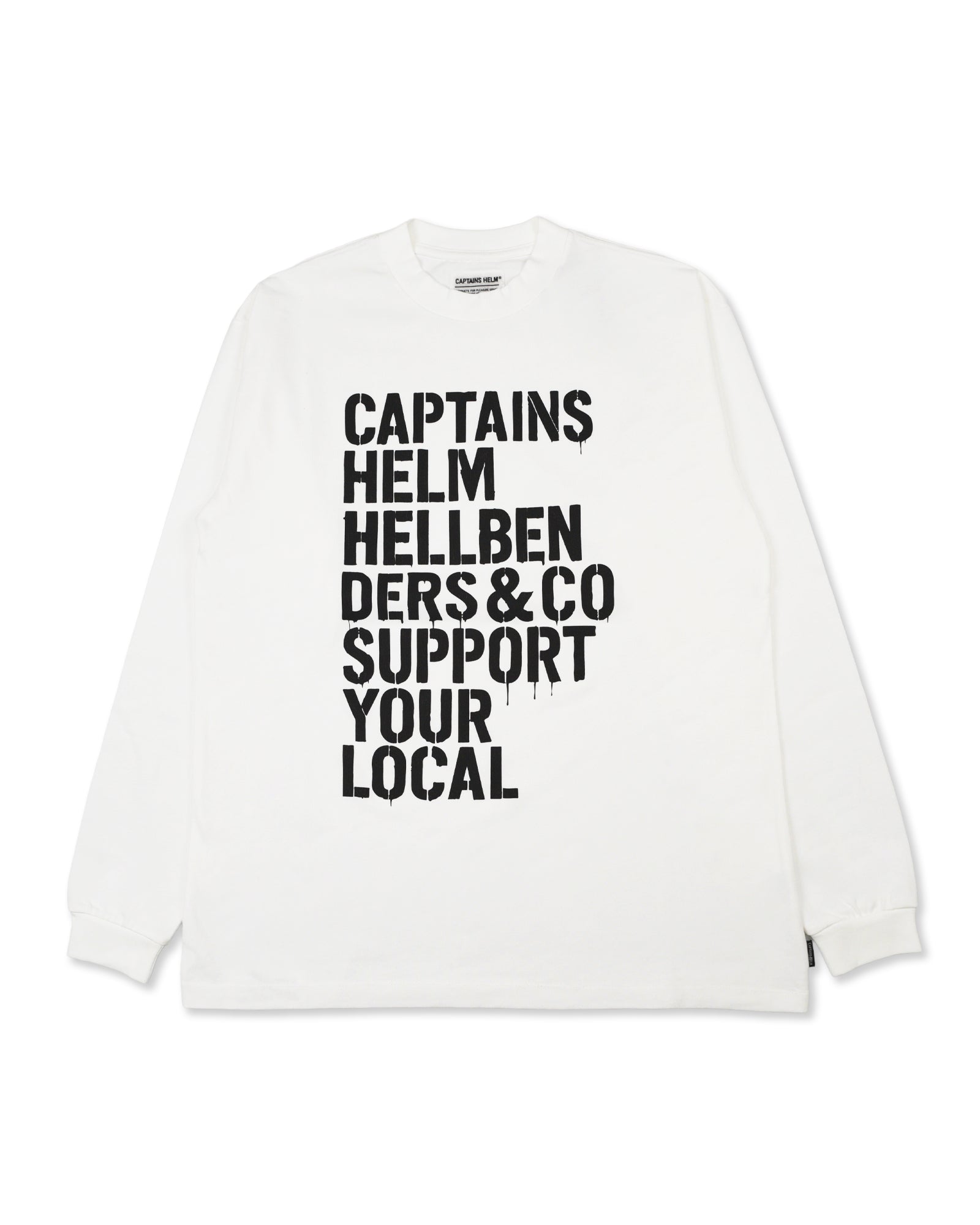 HELLBENDERS&CO × CAPTAINS HELM #LOCAL DRIP LOGO LS TEE