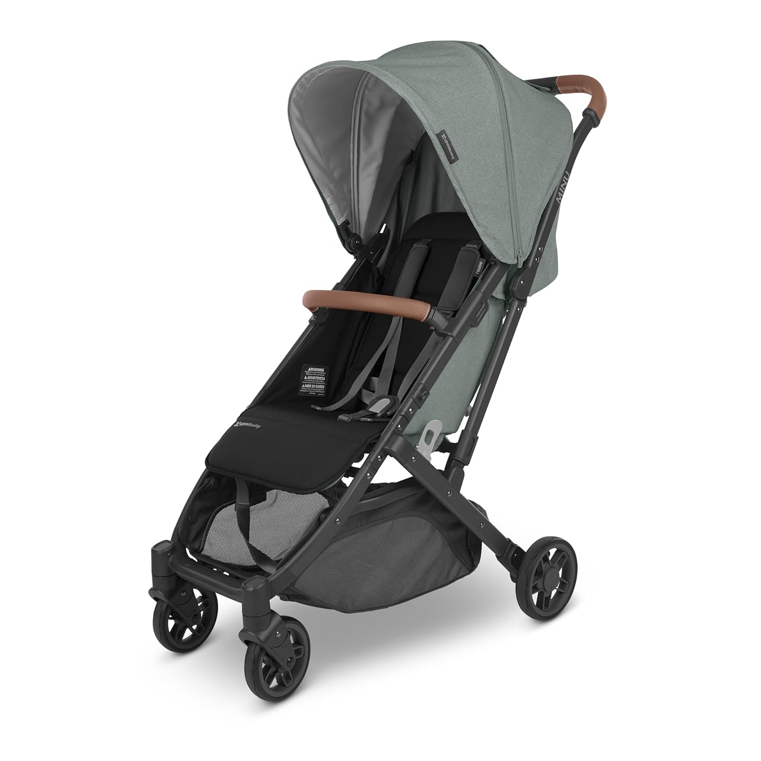 UPPAbaby MINU V2 Compact Stroller - Gwen (Green Melange / Carbon