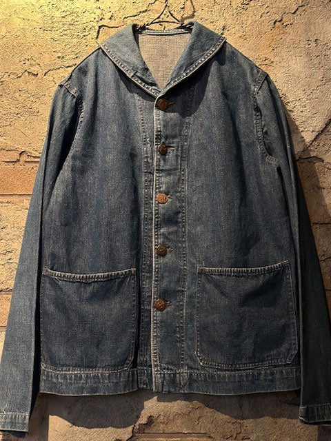 1940's “ US-COAST GUARD ” SHAWL COLLAR DENIM COVERALLS（DUNGAREE