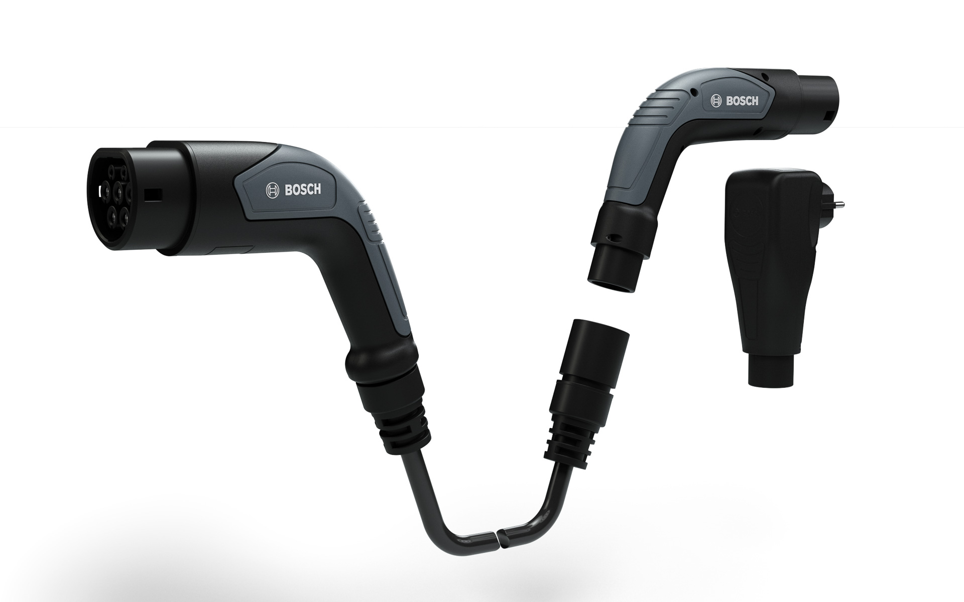 ボッシュ、EV用新型「充電ケーブル」初公開 急速充電と普通充電を1本で