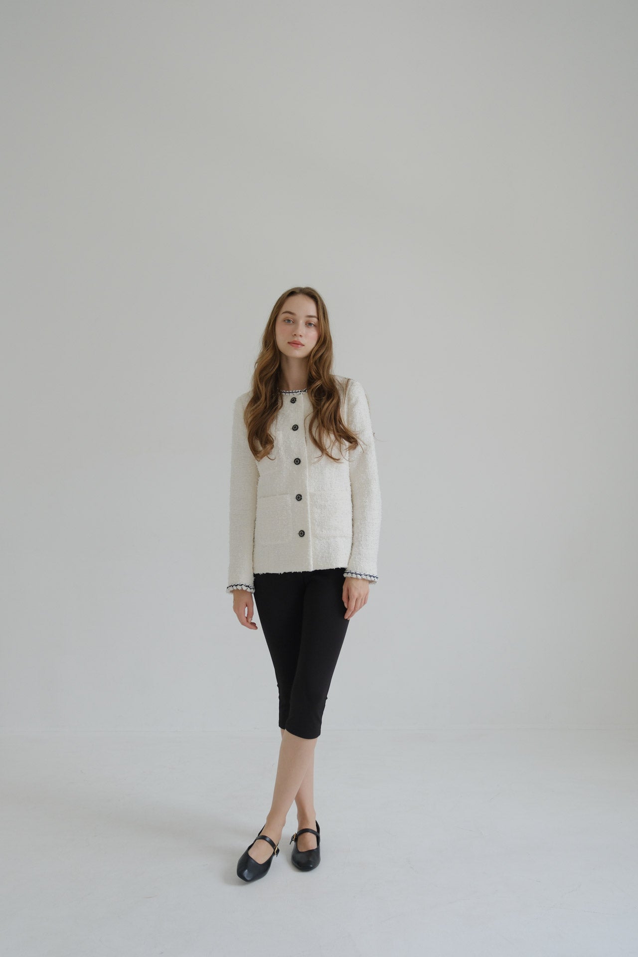 CARLA Tweed jacket / White