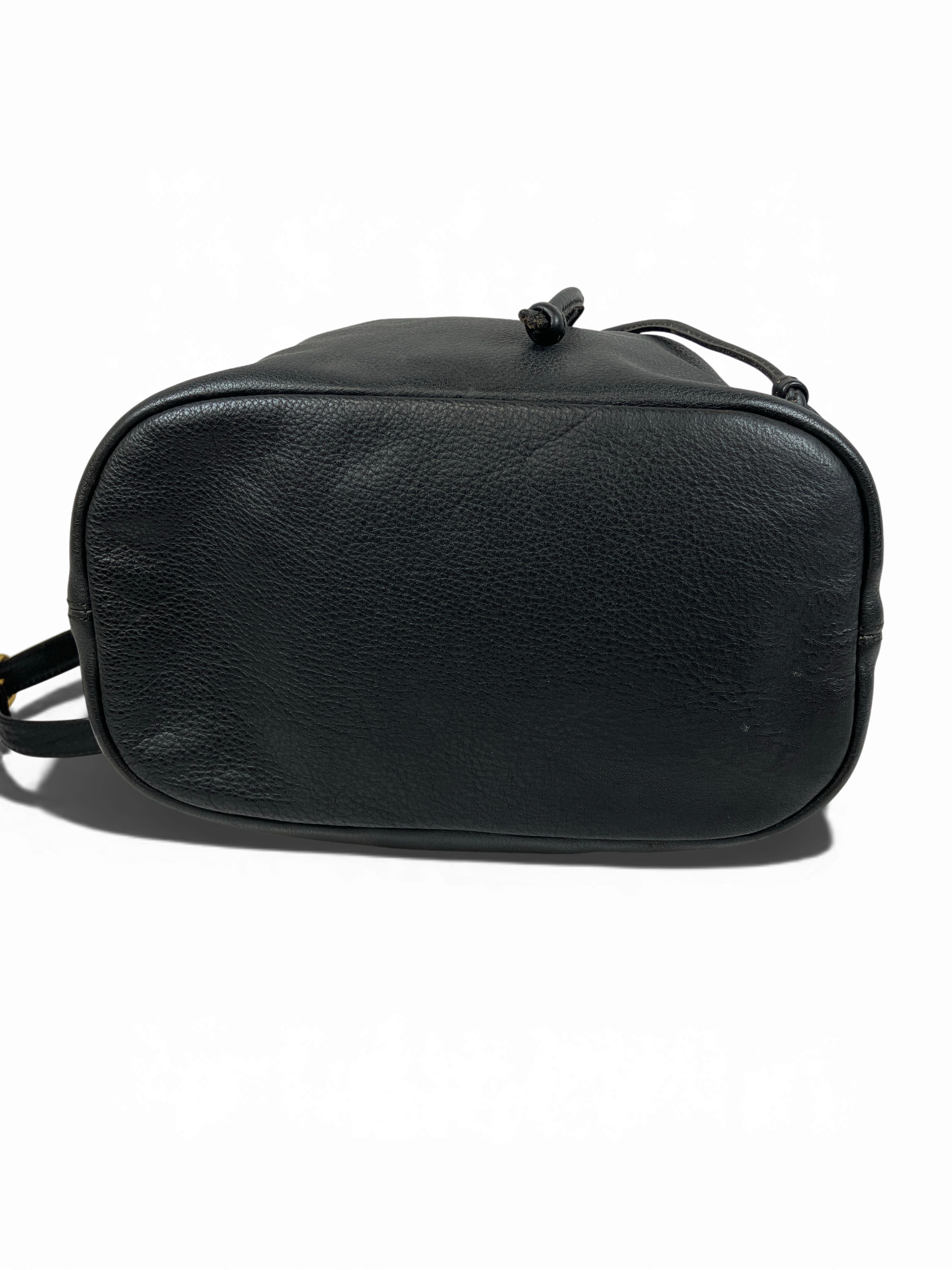 LONGCHAMP ロンシャン ショルダーバッグ 巾着 レザー ブラック