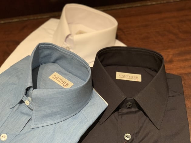 GAUTHIER（ゴーティエ）ホワイトドレスシャツ 15 3/4 トリコット