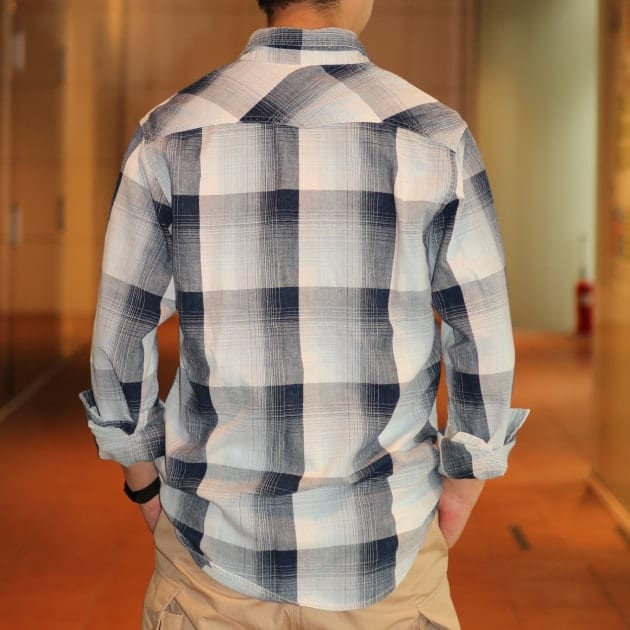 REMI RELIEF × BEAMS PLUS 〜INDIGO CHECK SHIRT〜｜BEAMS PLUS