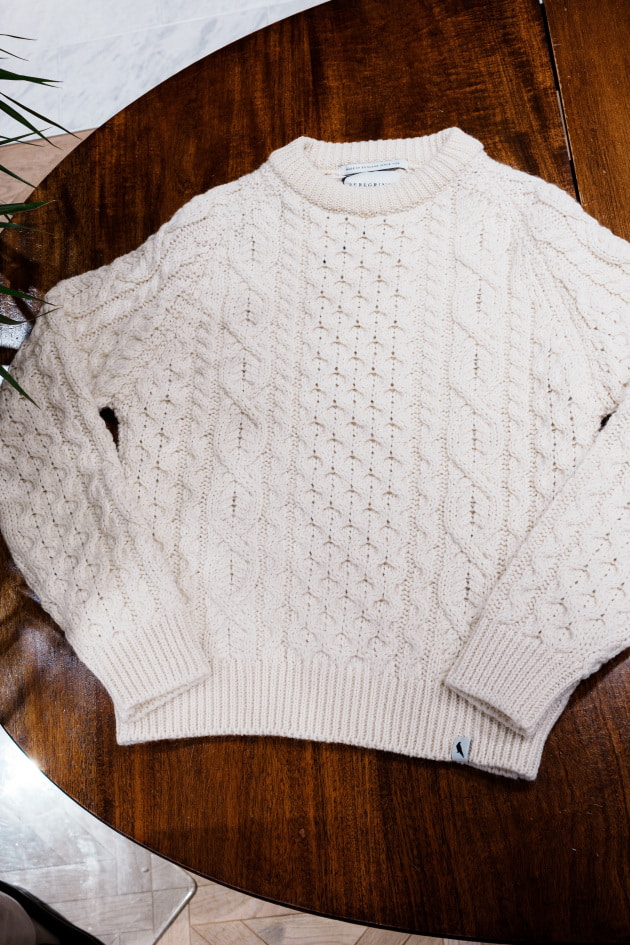 PEREGRINE（ペレグリン）＞英国製のアランケーブル ニット。定番が今年