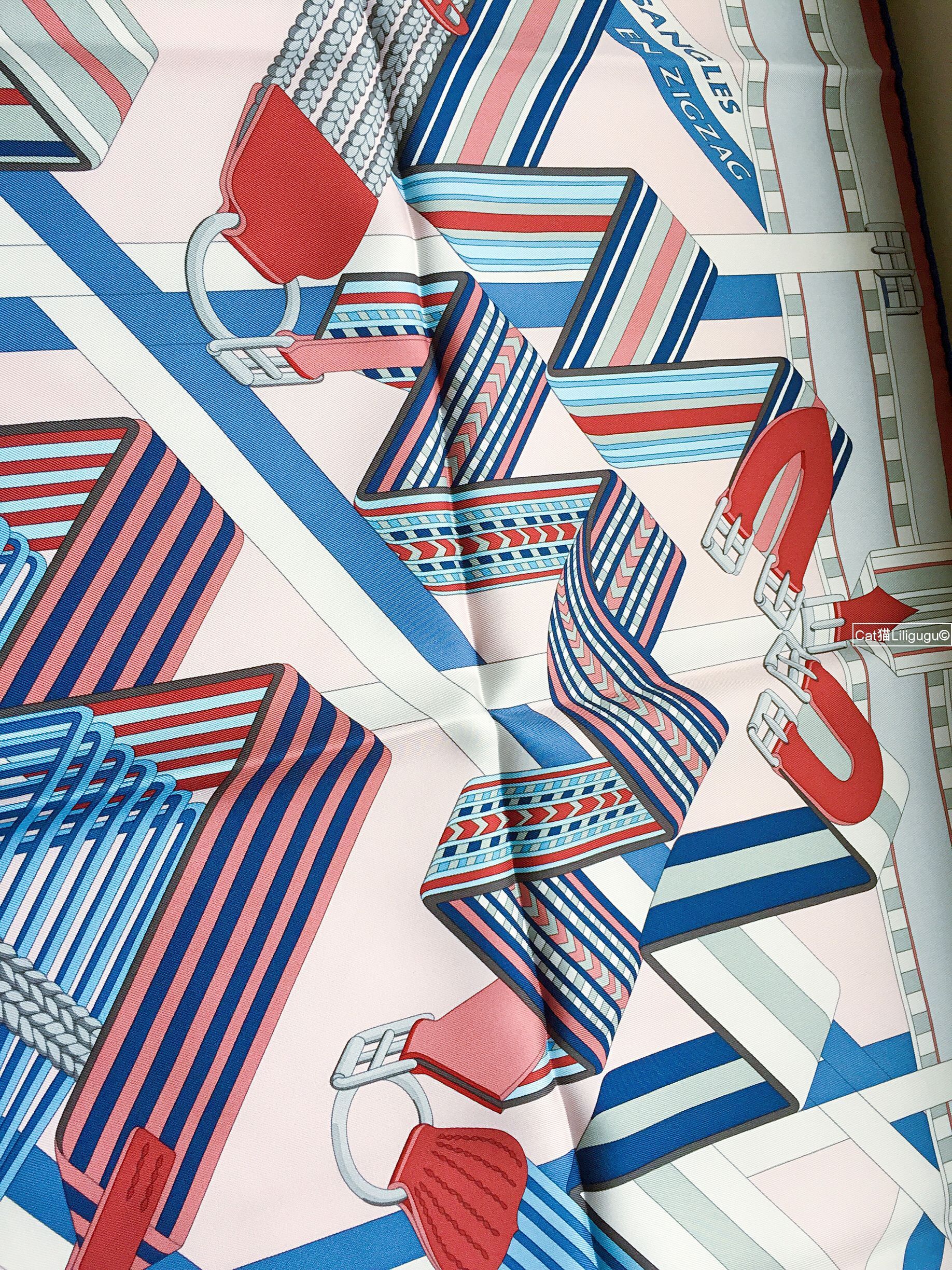 エルメス)カレ90《ジグザグのサングルSangles en Zigzag》 (HERMES