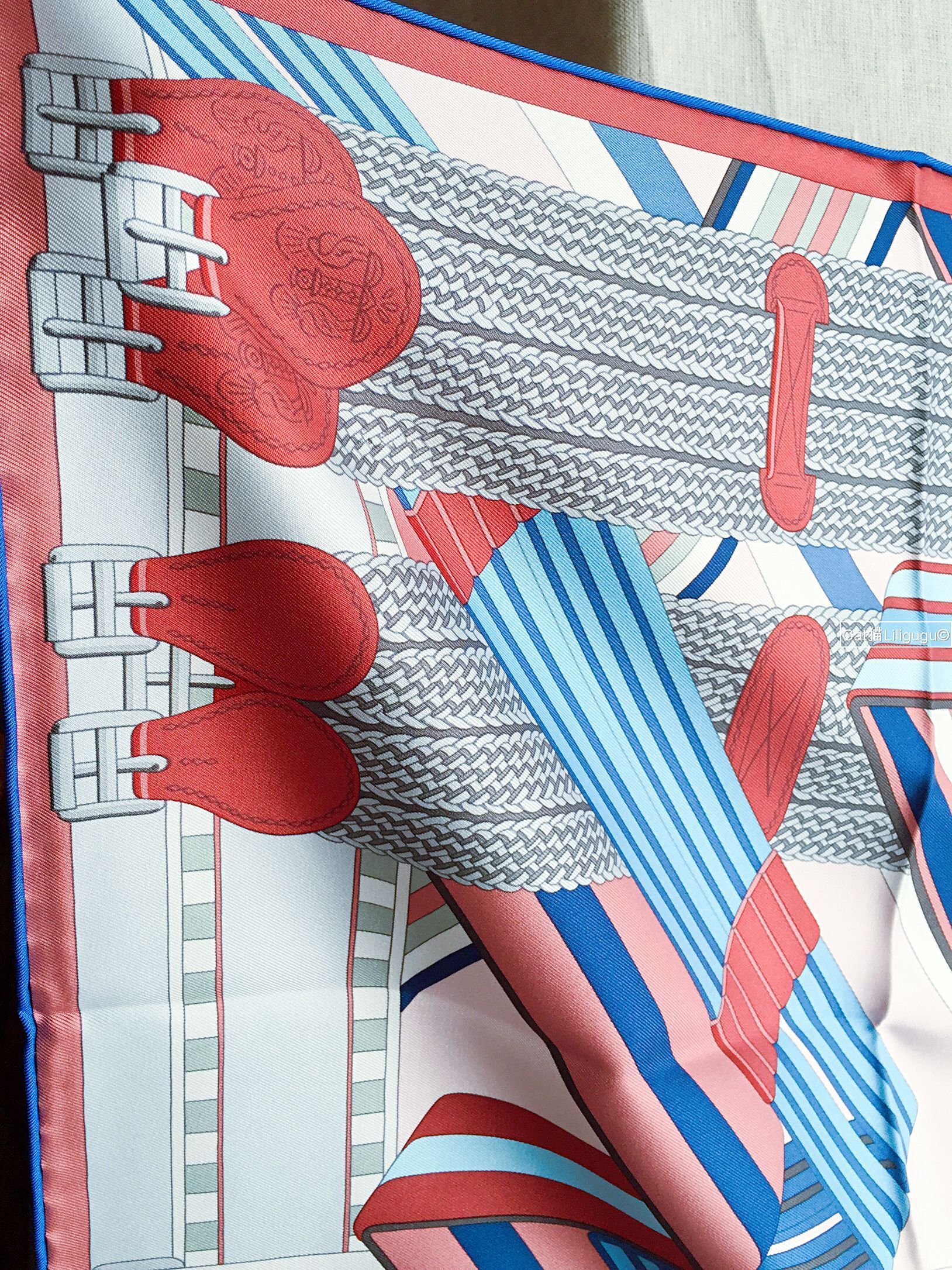 エルメス)カレ90《ジグザグのサングルSangles en Zigzag》 (HERMES