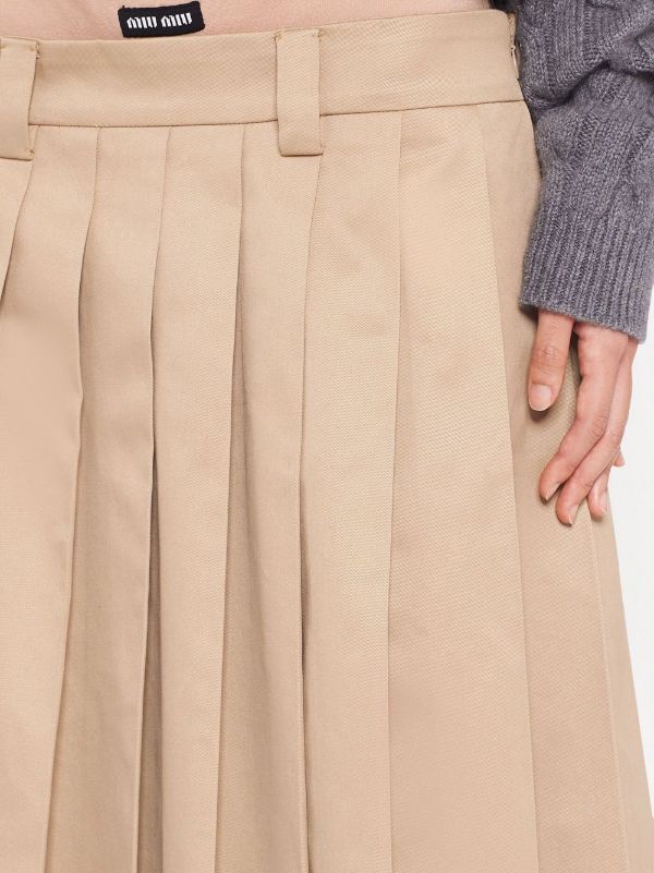 Miu Miu ミュウミュウ プリーツ チノスカート | ニュートラル