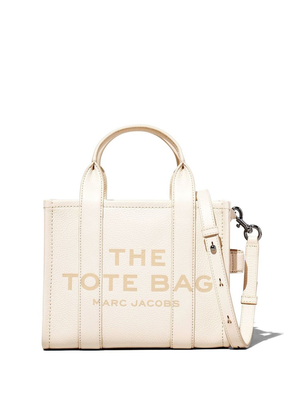 Marc Jacobs The Leather Small Tote Bag | White | FARFETCH