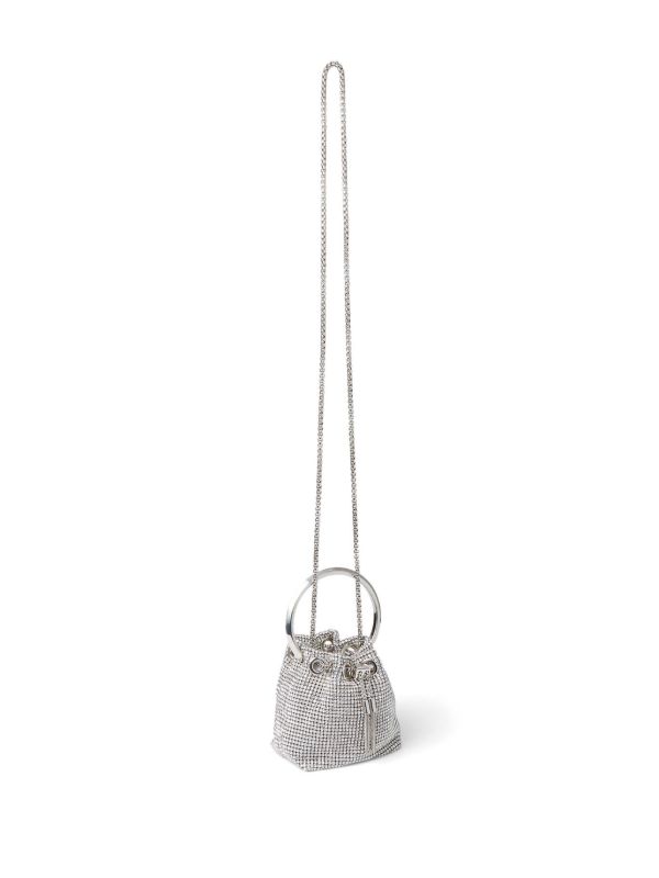 Jimmy Choo Bon Bon crystal-embellished Mini Bag | Silver | FARFETCH